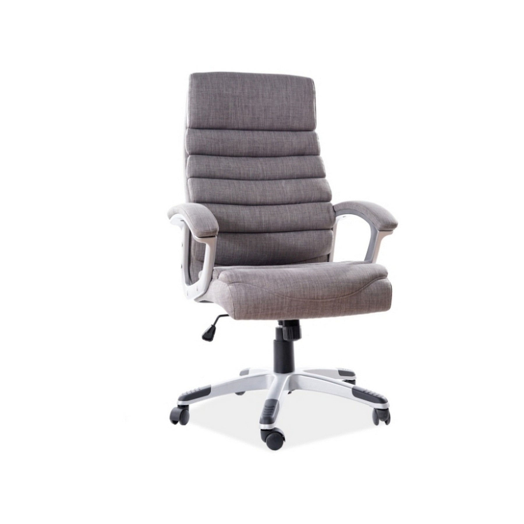 Scaun birou gri de stofa Q-087, inaltime reglabila, 66X50X115/125