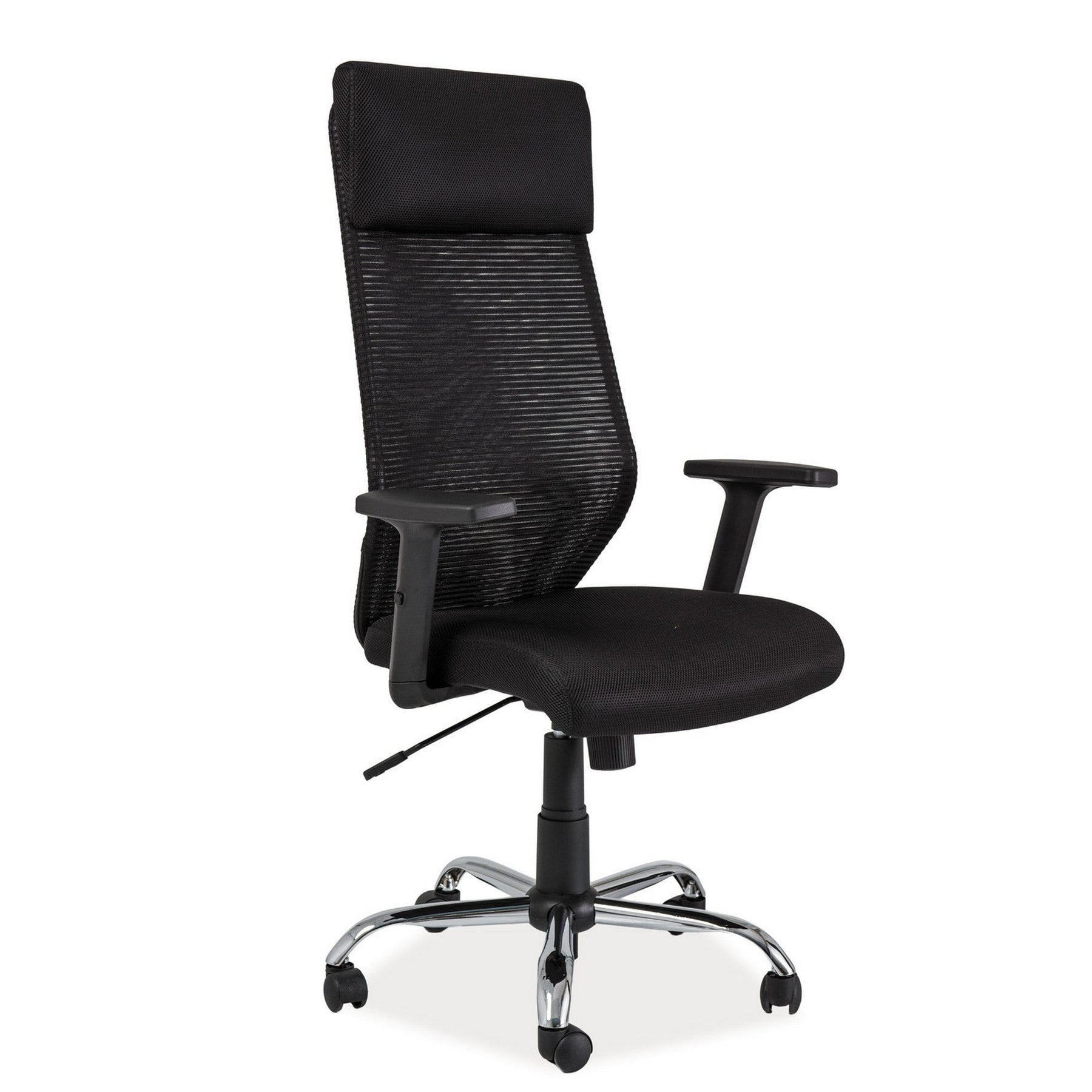 Scaun ergonomic cu brate negru Q-211, inaltime reglabila, 69X46X115/124