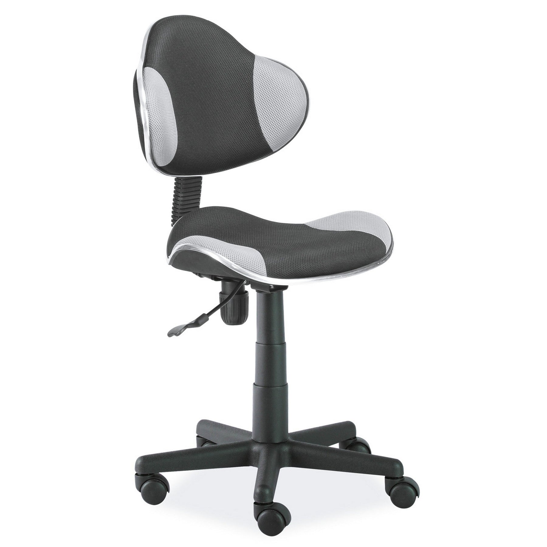 Scaun tapitat Q-G2, negru/gri, 48x41x84/95