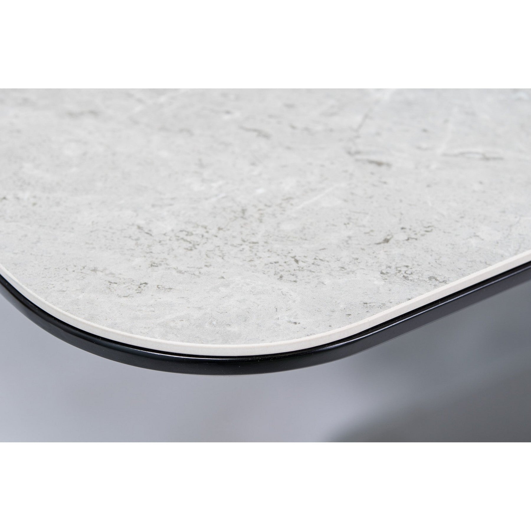 Masa PALLAS efect de marmura/negru 160(210)x90