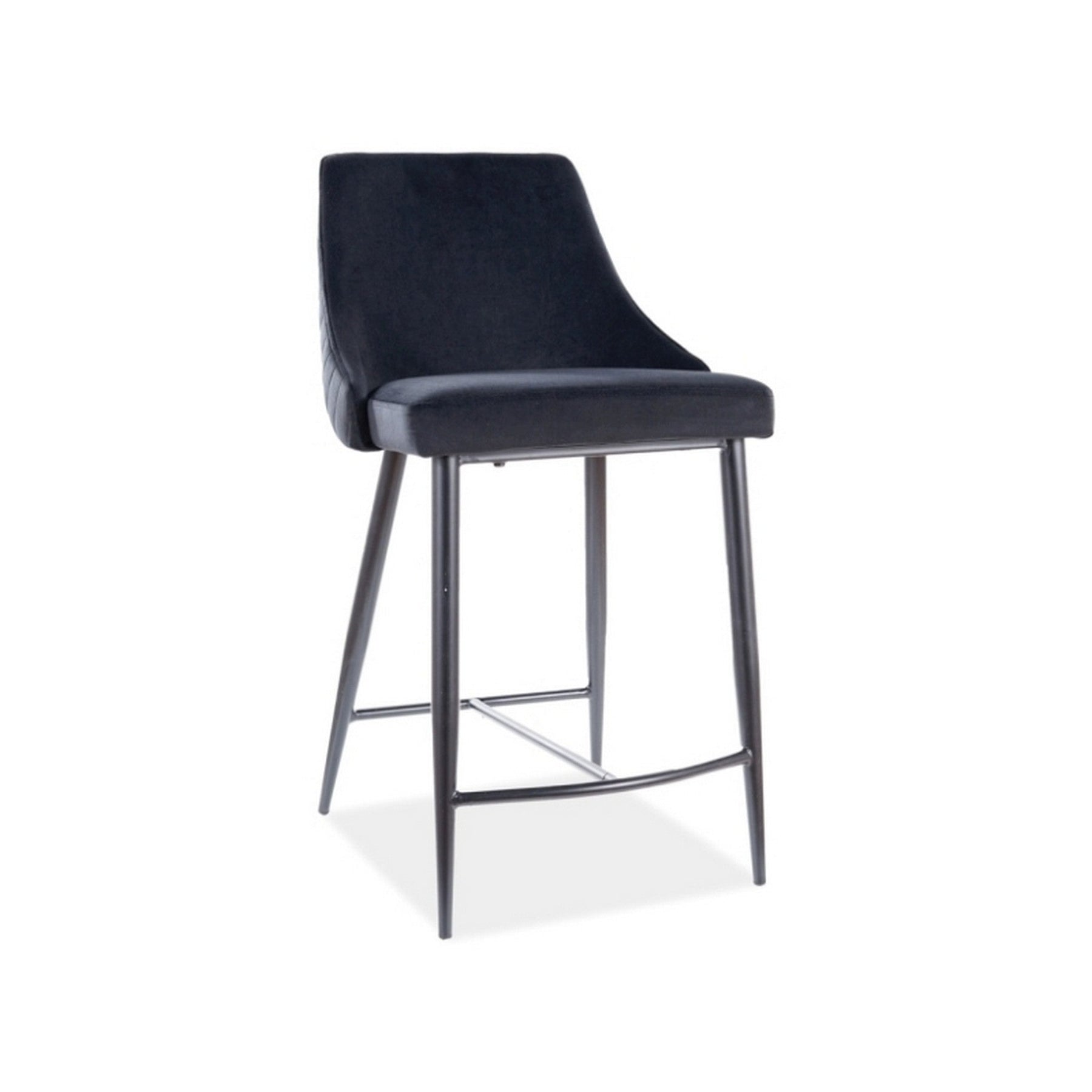 Scaun de bar PIANO B H-2, negru, 47x42x88 cm