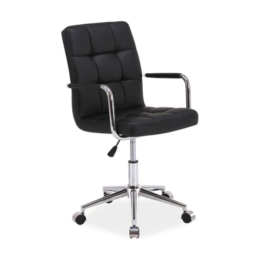 Scaun birou ergonomic copii Q-022, negru, 45X40X87/97
