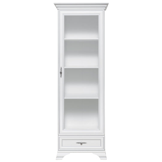 Vitrina IDENTO, alba, PAL, 69.5x43.5x197.5 cm