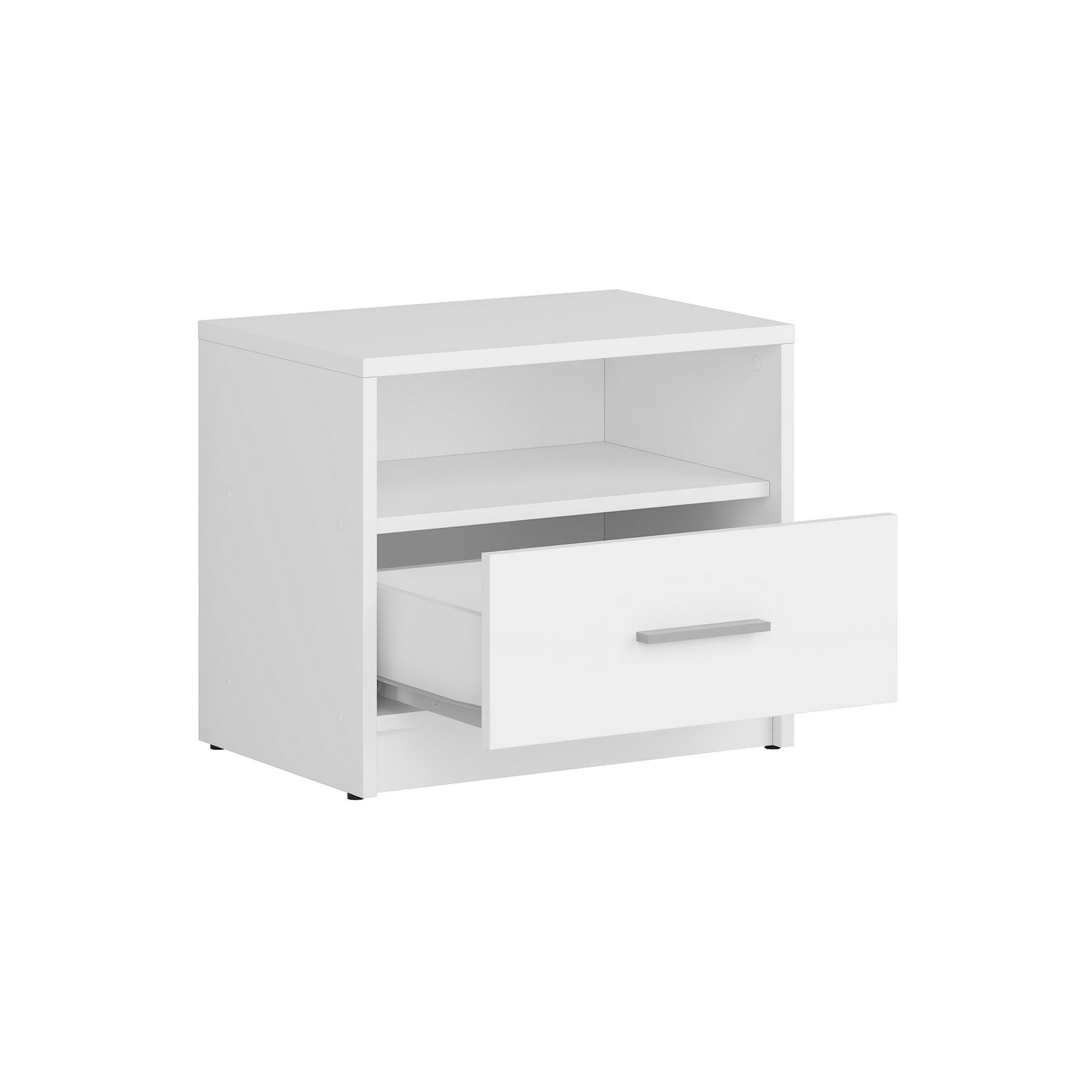 Noptiera culoare alba Nepo Plus, 49.5X34X42.5 cm