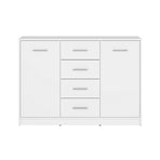 Comode 4 sertare albe NEPO PLUS, 118,5X34X84 CM