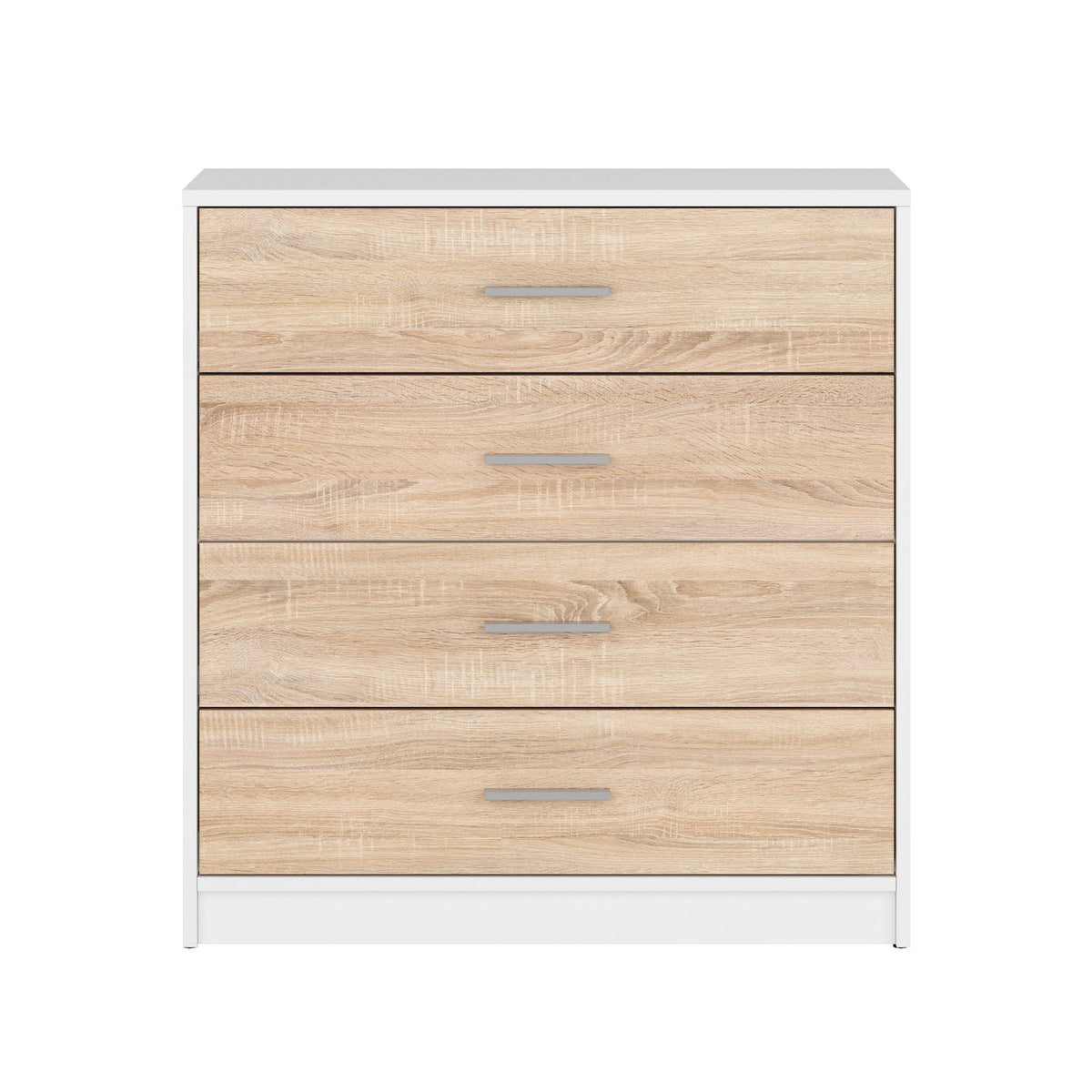 Comoda 80 alba-sonoma Nepo Plus, 80X34X84 CM.