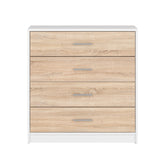 Comoda 80 alba-sonoma Nepo Plus, 80X34X84 CM.