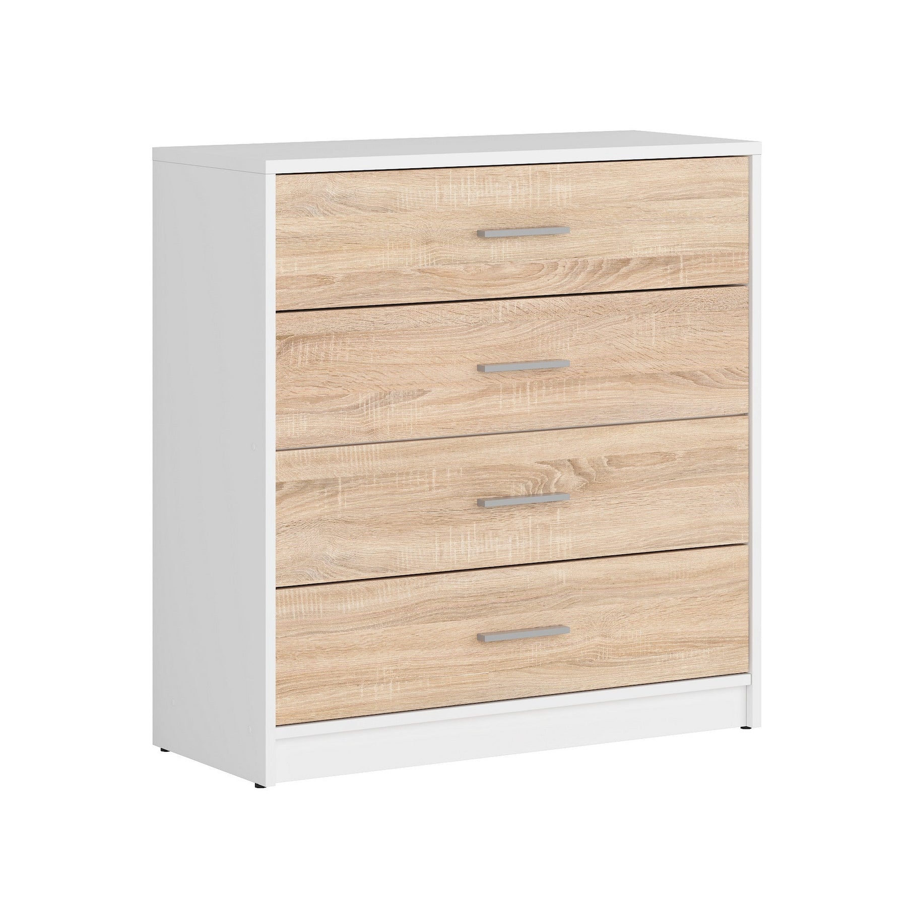 Comoda 80 alba-sonoma Nepo Plus, 80X34X84 CM.