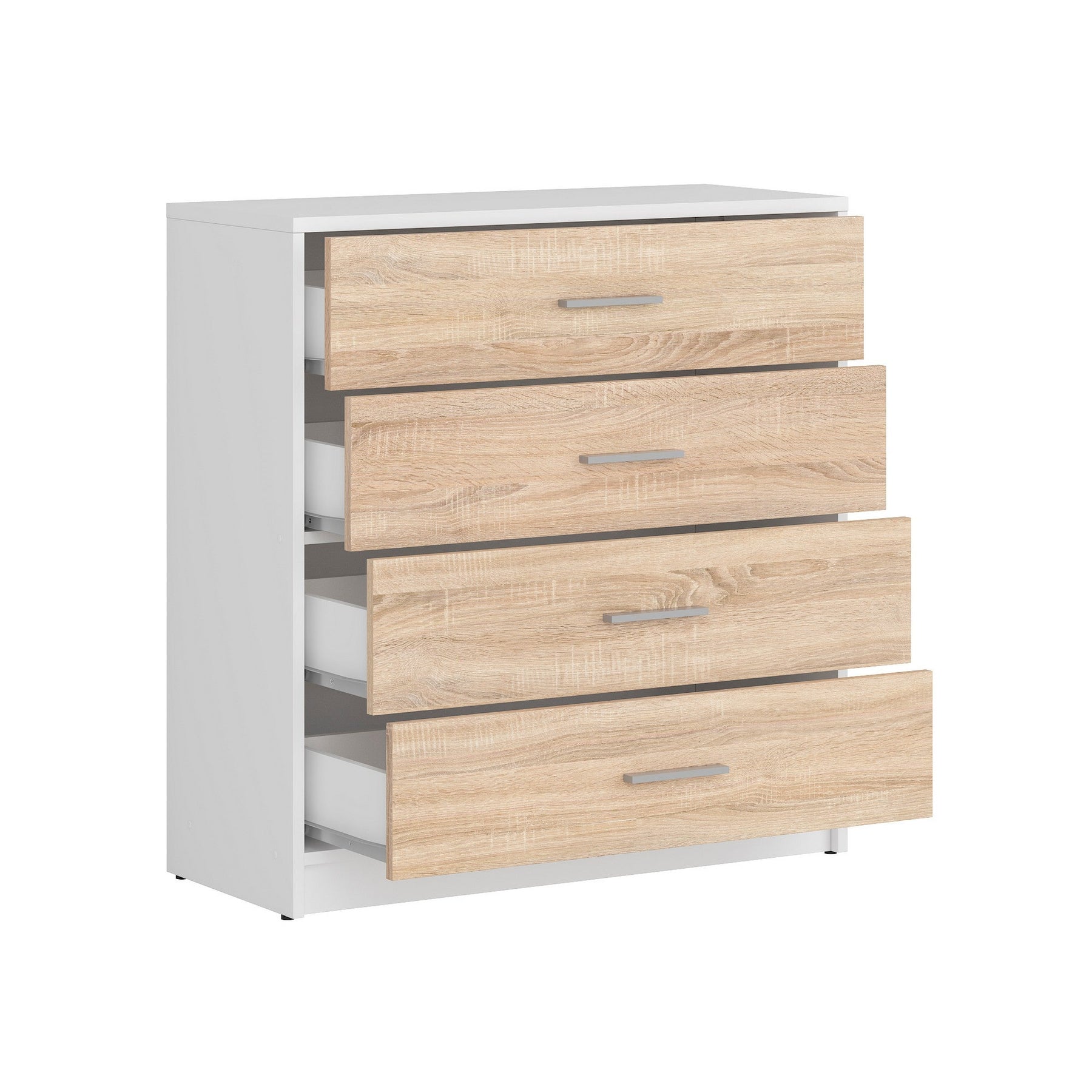 Comoda 80 alba-sonoma Nepo Plus, 80X34X84 CM.