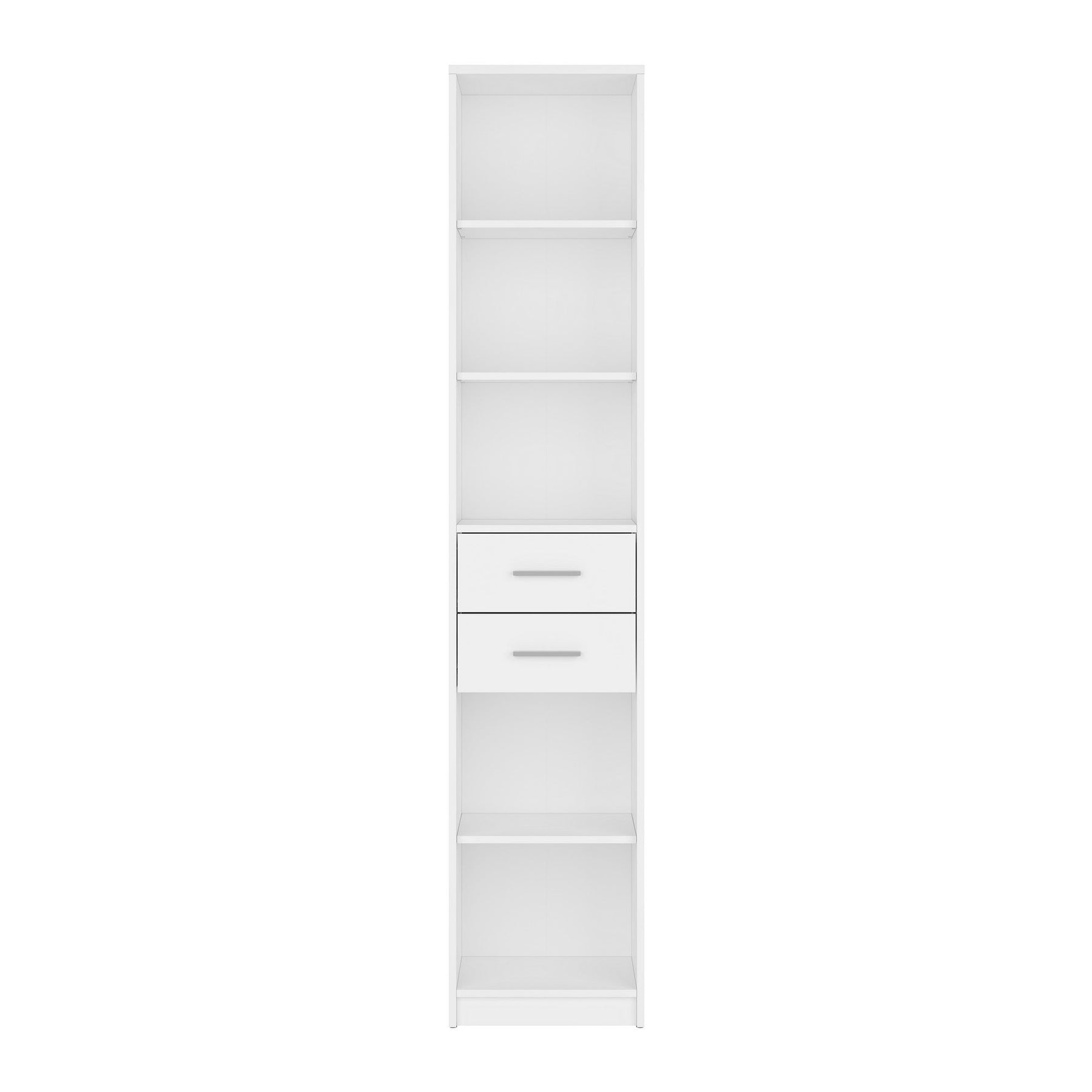 Biblioteca Nepo plus, PAL, alb cu 2 sertare, 40x34x197 cm