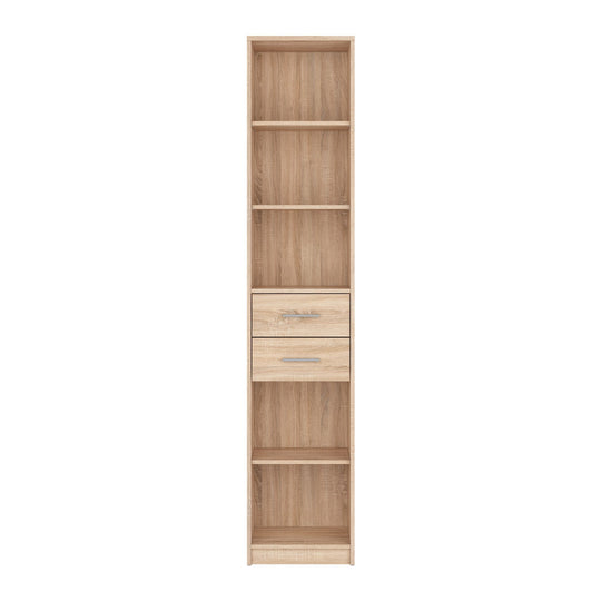 Biblioteca Nepo Plus, PAL, stejar sonoma, 40x34x197 cm