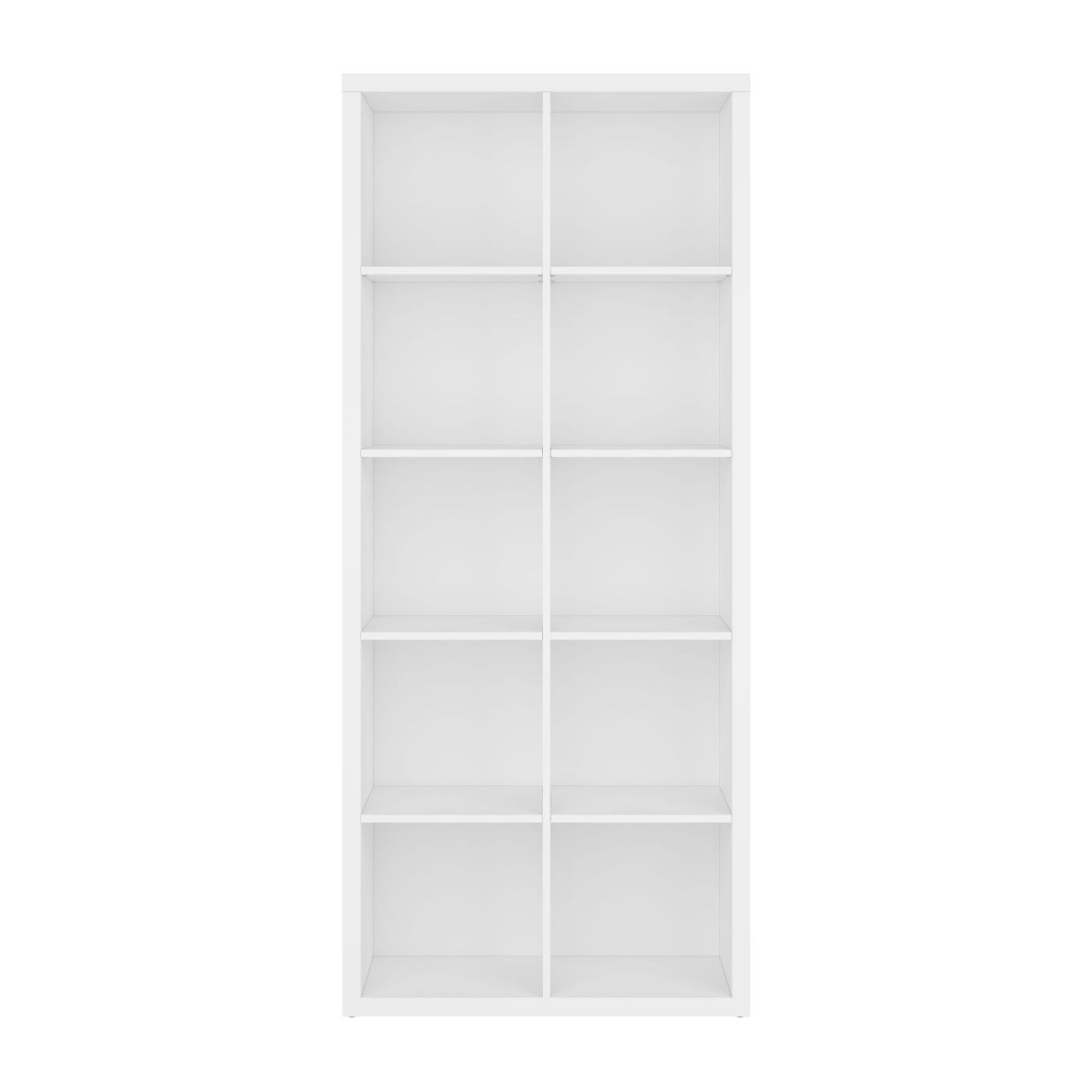 Biblioteca Nepo Plus, PAL, alb, 80X38,5X185 cm