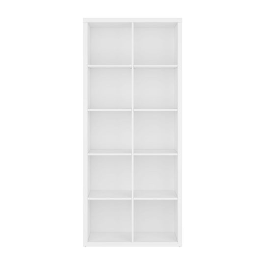 Biblioteca Nepo Plus, PAL, alb, 80X38,5X185 cm
