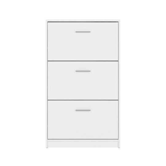 Pantofar 3 nivele alb NEPO PLUS,  70X17.5X120.5 CM