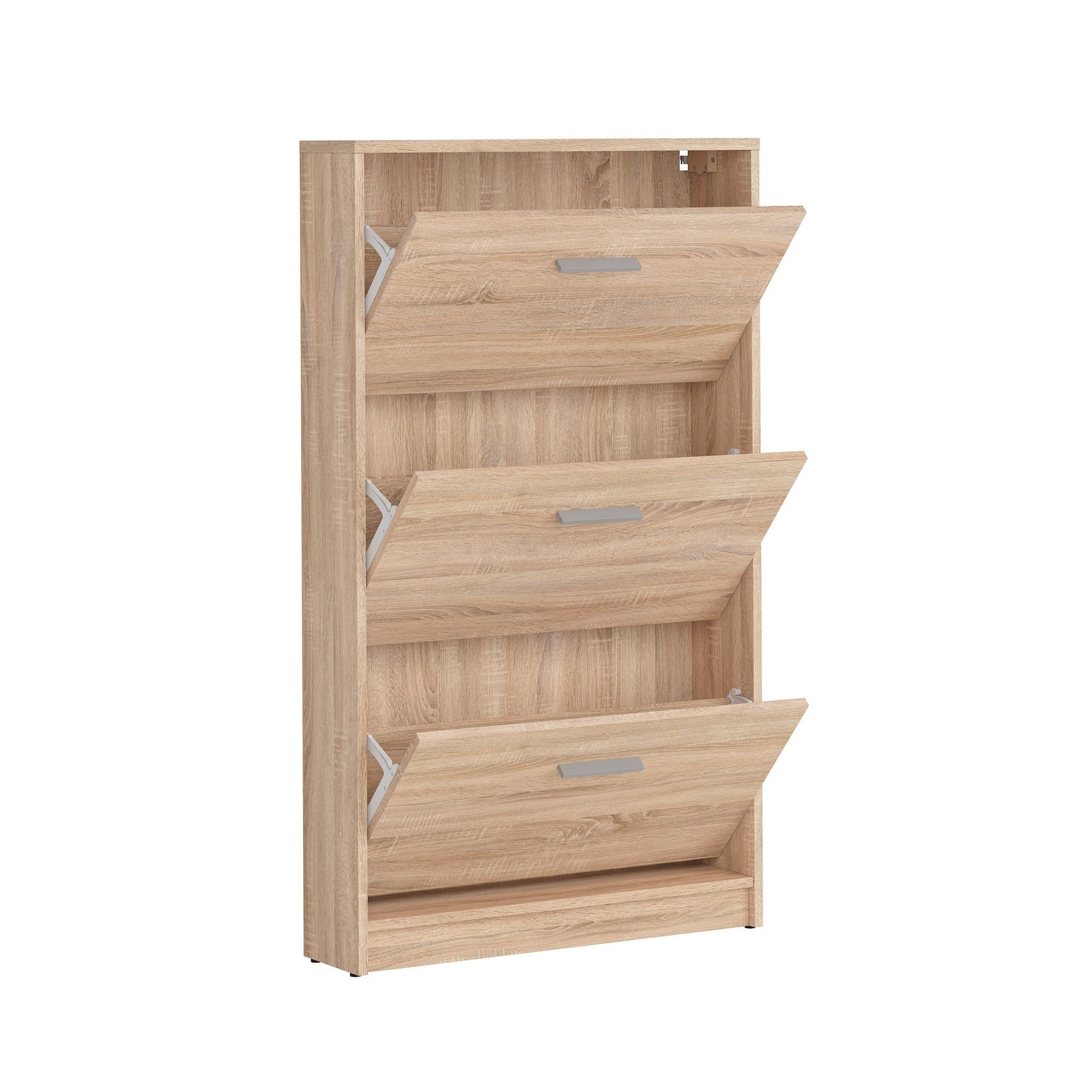 Dulap pantofi vertical cu 3 usi stejar sonoma NEPO PLUS, 70X17.5X120.5 cm