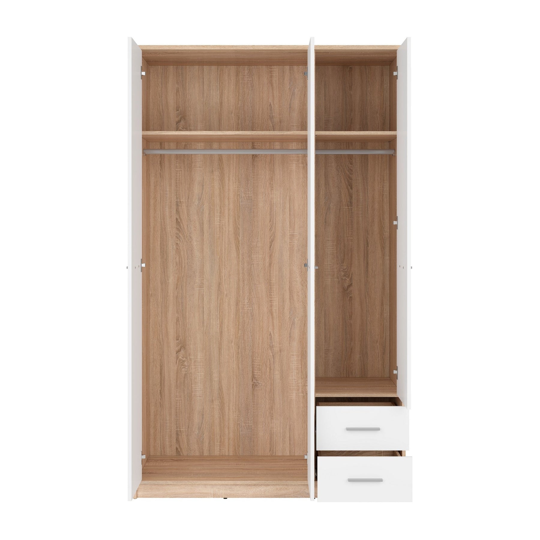 Dulap cu 3 usi si 2 sertare NEPO PLUS, 118.5X54.5X197 CM
