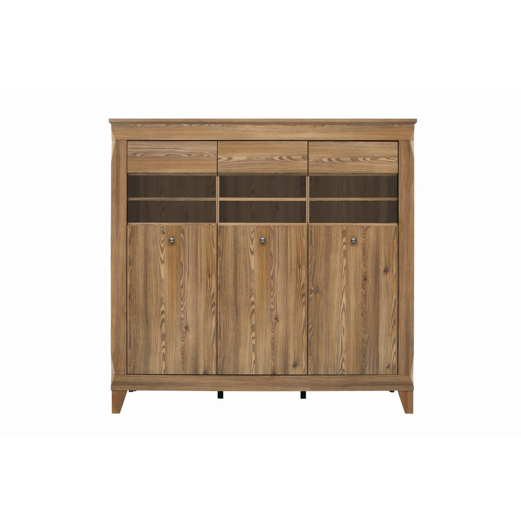 Vitrina living cu 3 usi Bergen REG3W, 156X47X150,5 CM