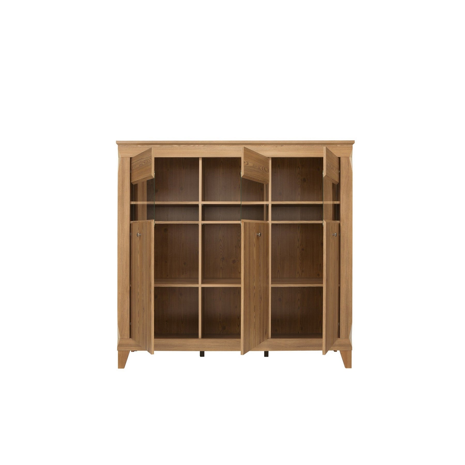 Vitrina living cu 3 usi Bergen REG3W, 156X47X150,5 CM