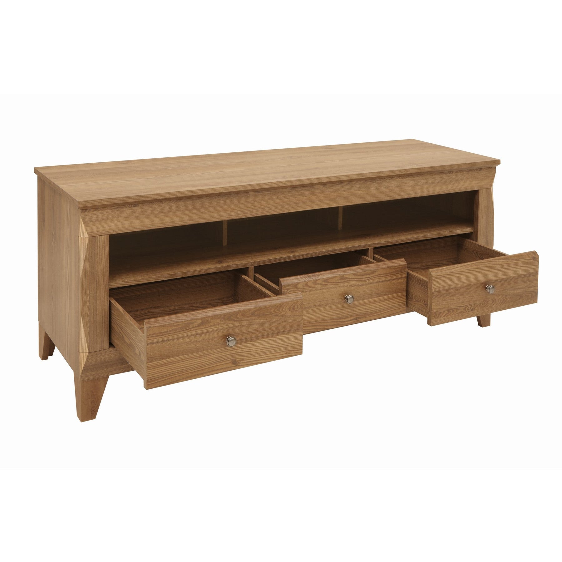 Comoda tv lux cu 3 sertare Bergen, 156X47X64 cm