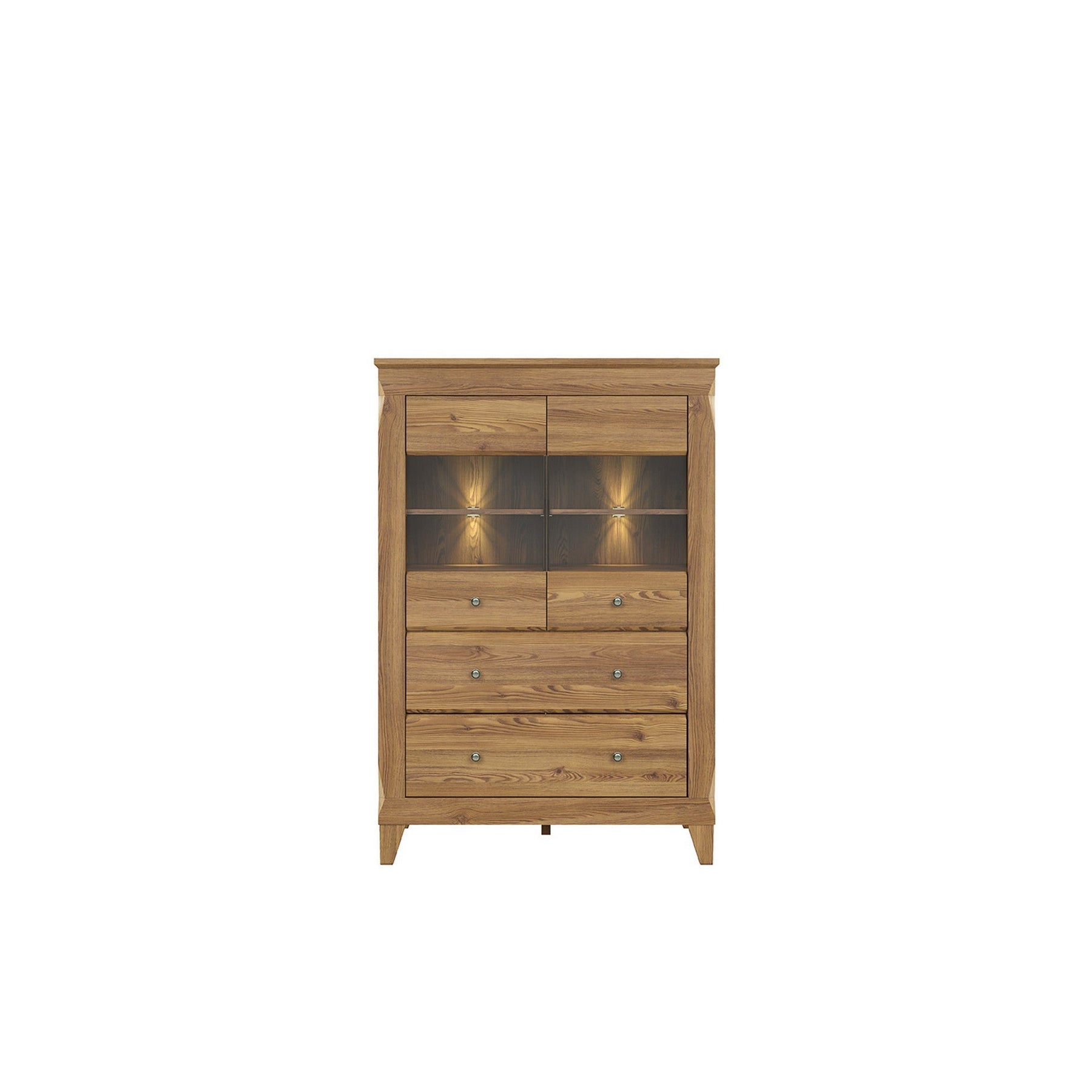 Vitrina living cu sertare Bergen REG2W2S, 102X47X150,5 CM