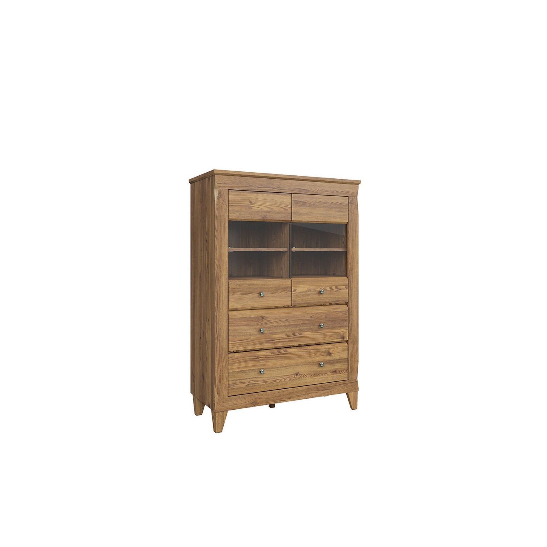 Vitrina living cu sertare Bergen REG2W2S, 102X47X150,5 CM