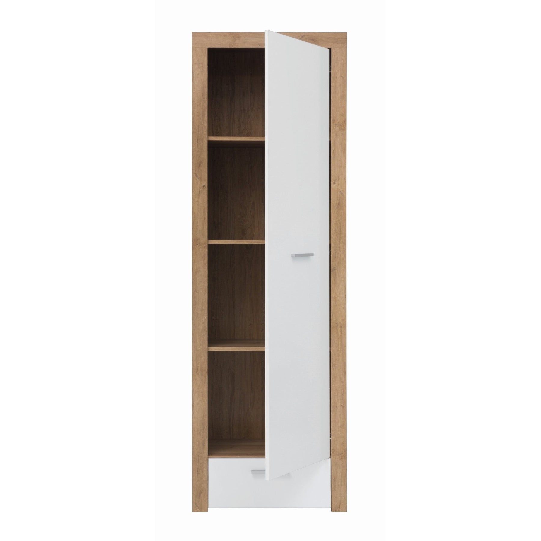 Dulap living alb lucios Balder, 62X39X192 cm