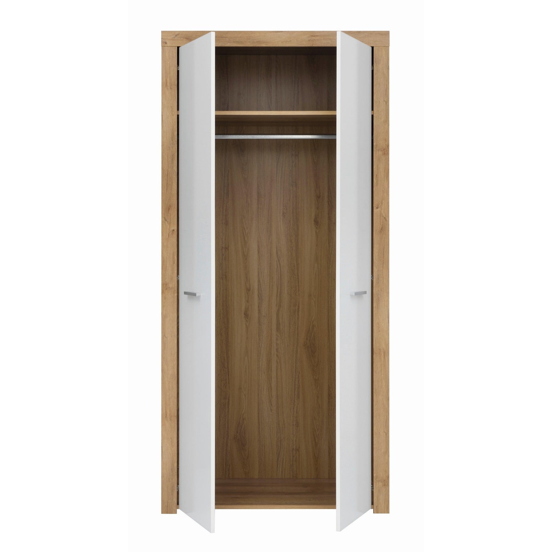 Dulap alb din lemn Balder, 90X51.5X192 CM