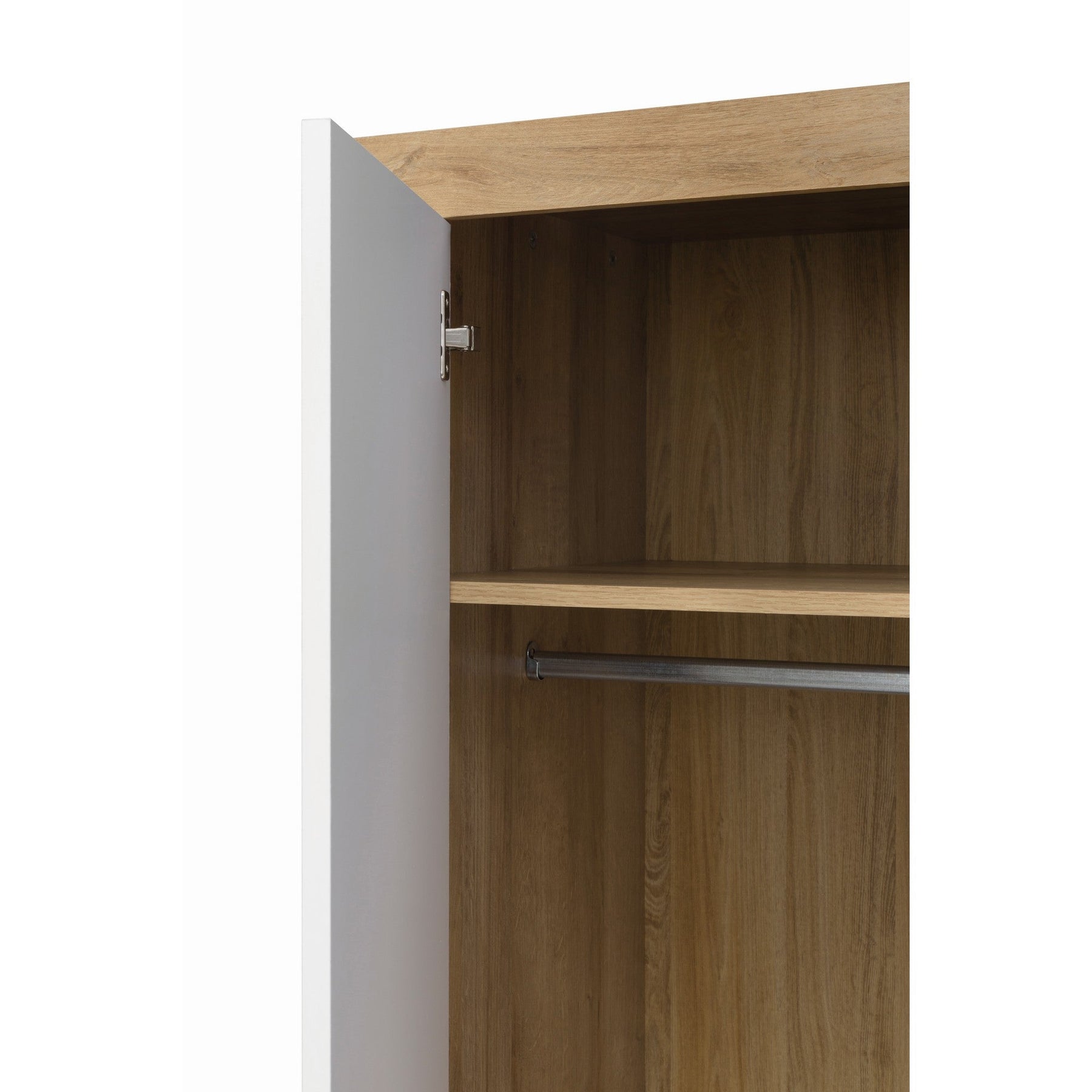 Dulap alb din lemn Balder, 90X51.5X192 CM
