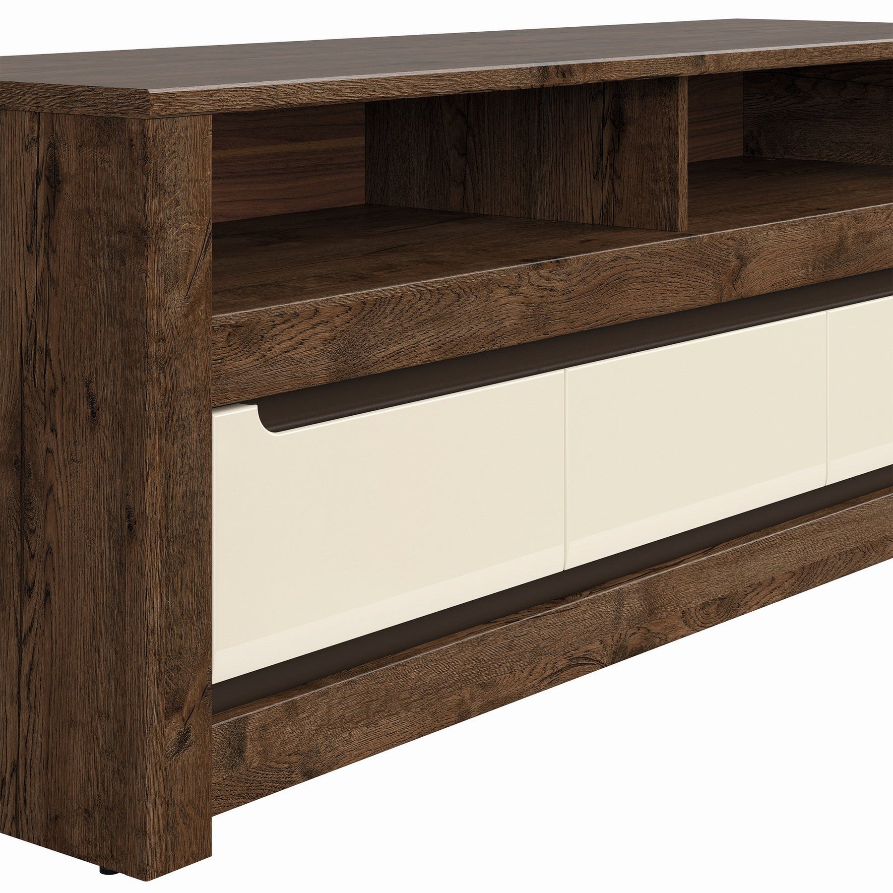 Comoda tv lucioasa cu 3 sertare Ruso, 149X59.5X45.5 CM