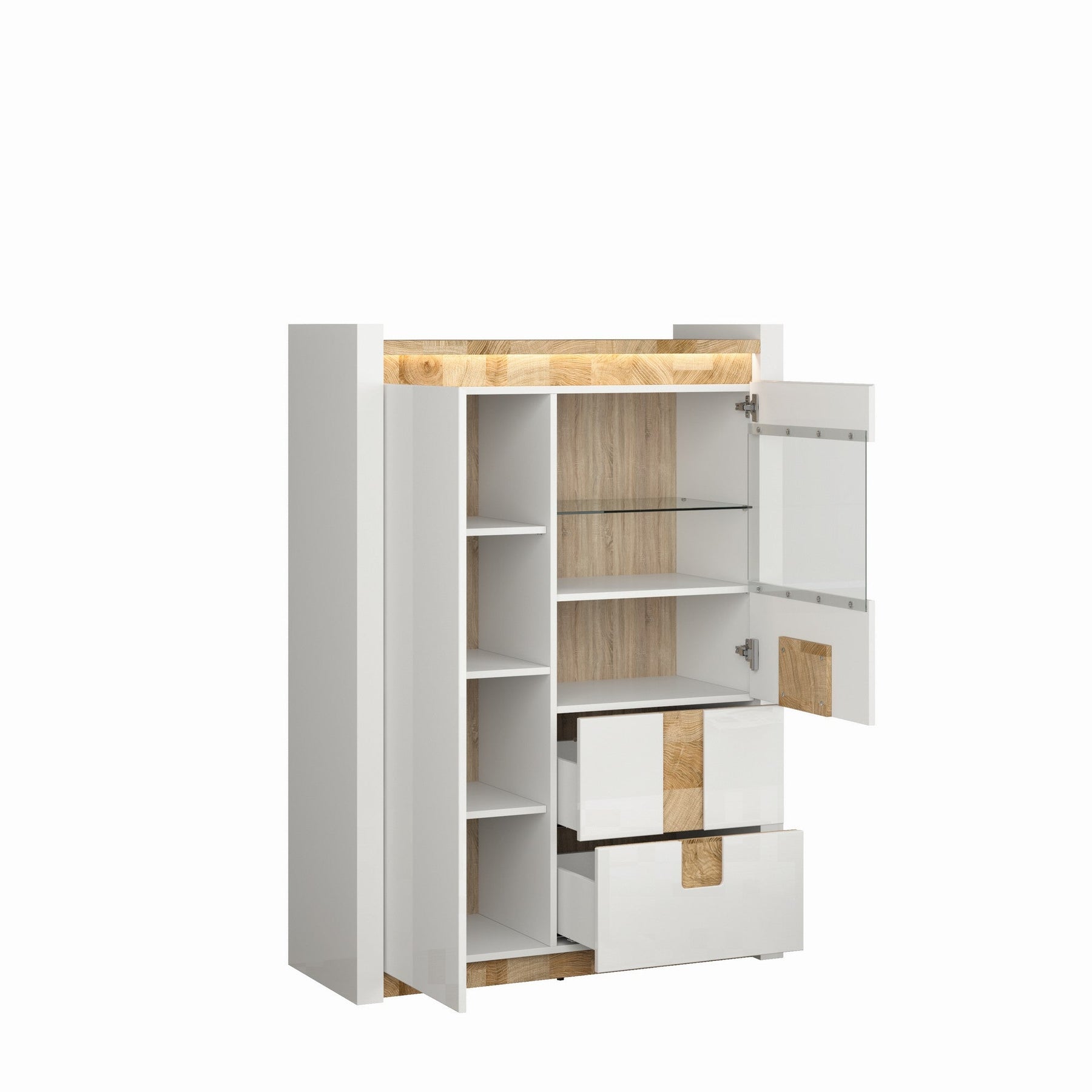 Vitrine de living Alameda, 102X41X141 CM