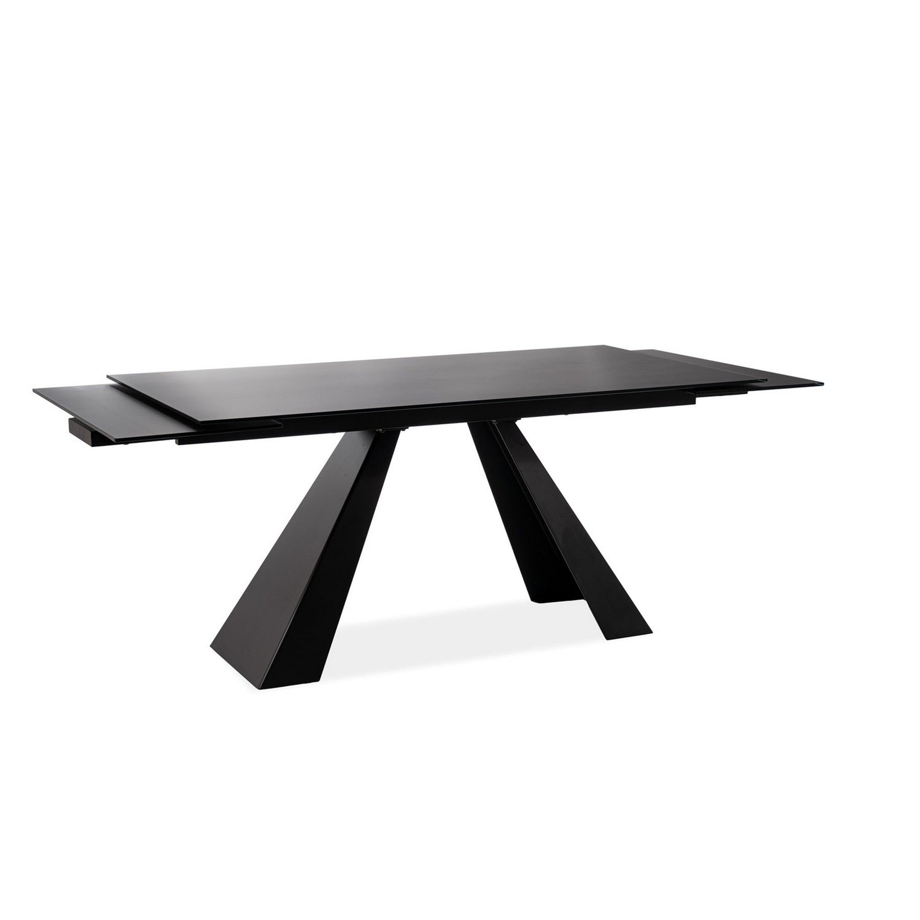 Masa SALVADORE negru mat, 160(240)x90
