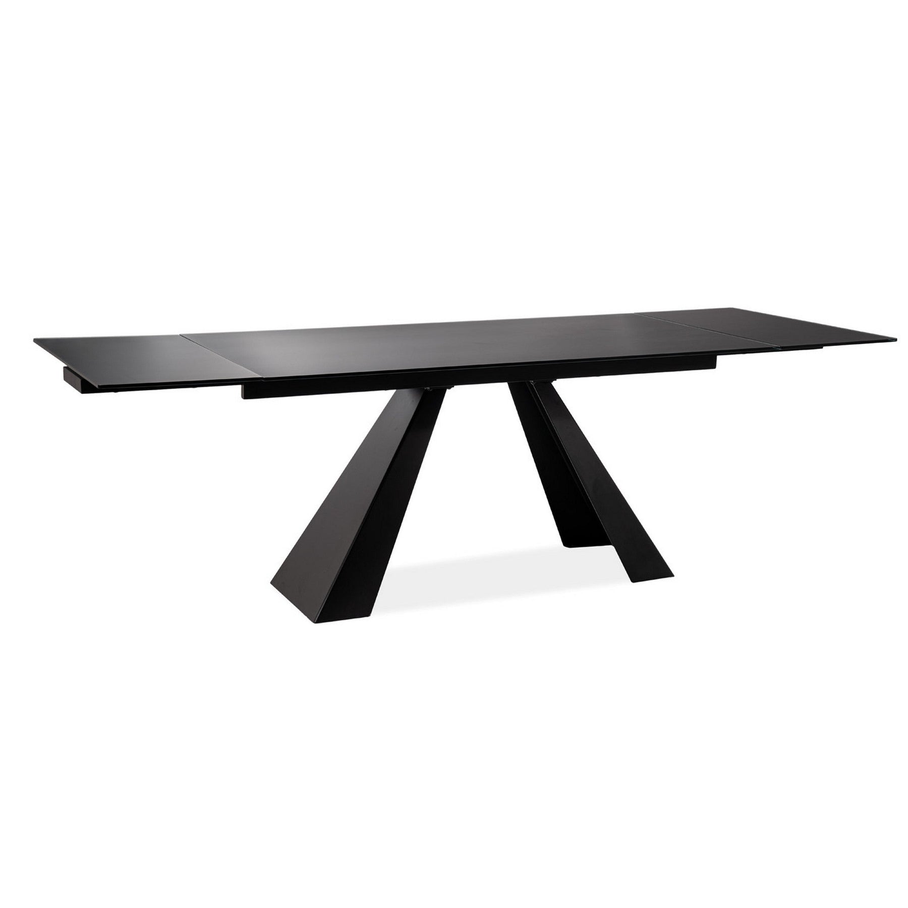 Masa SALVADORE negru mat, 160(240)x90