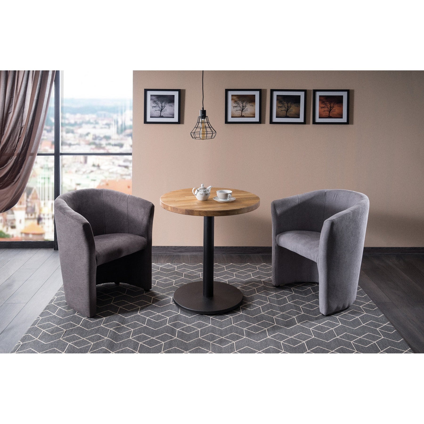 Fotoliu gri/wenge TM-1, 67x60x76, BLUVEL 14