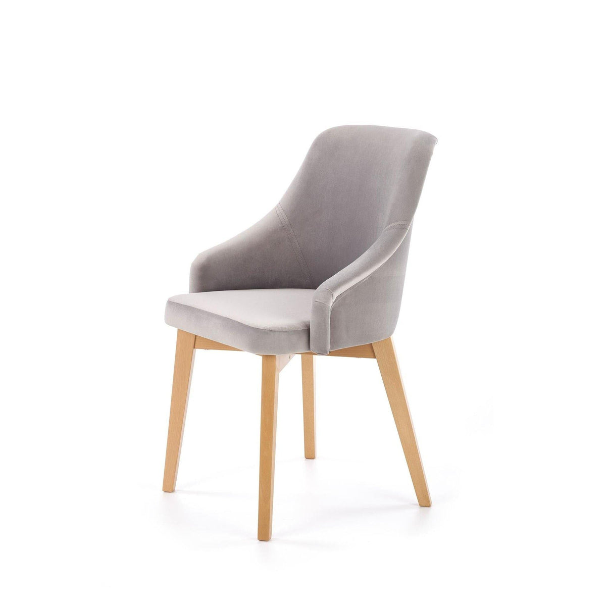 Scaun lemn masiv de fag Toledo 2, gri, 57X56X86 cm - ACAJU