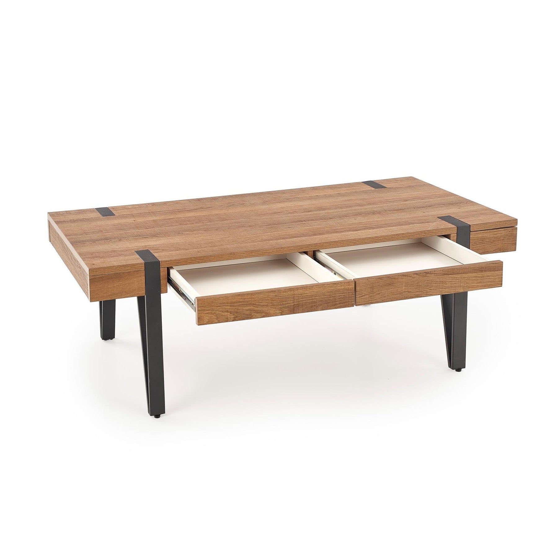 Masuta cafea cu sertare Tuluza, nuc honey, MDF, 120X55X42 CM - ACAJU