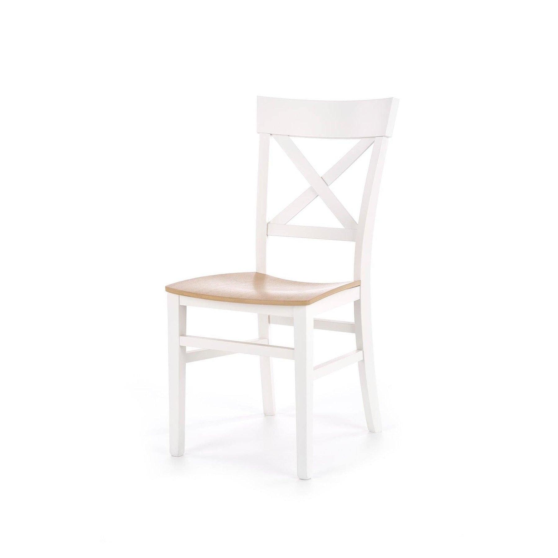 Scaun alb lemn masiv Tutti, 44X56X90 CM - ACAJU