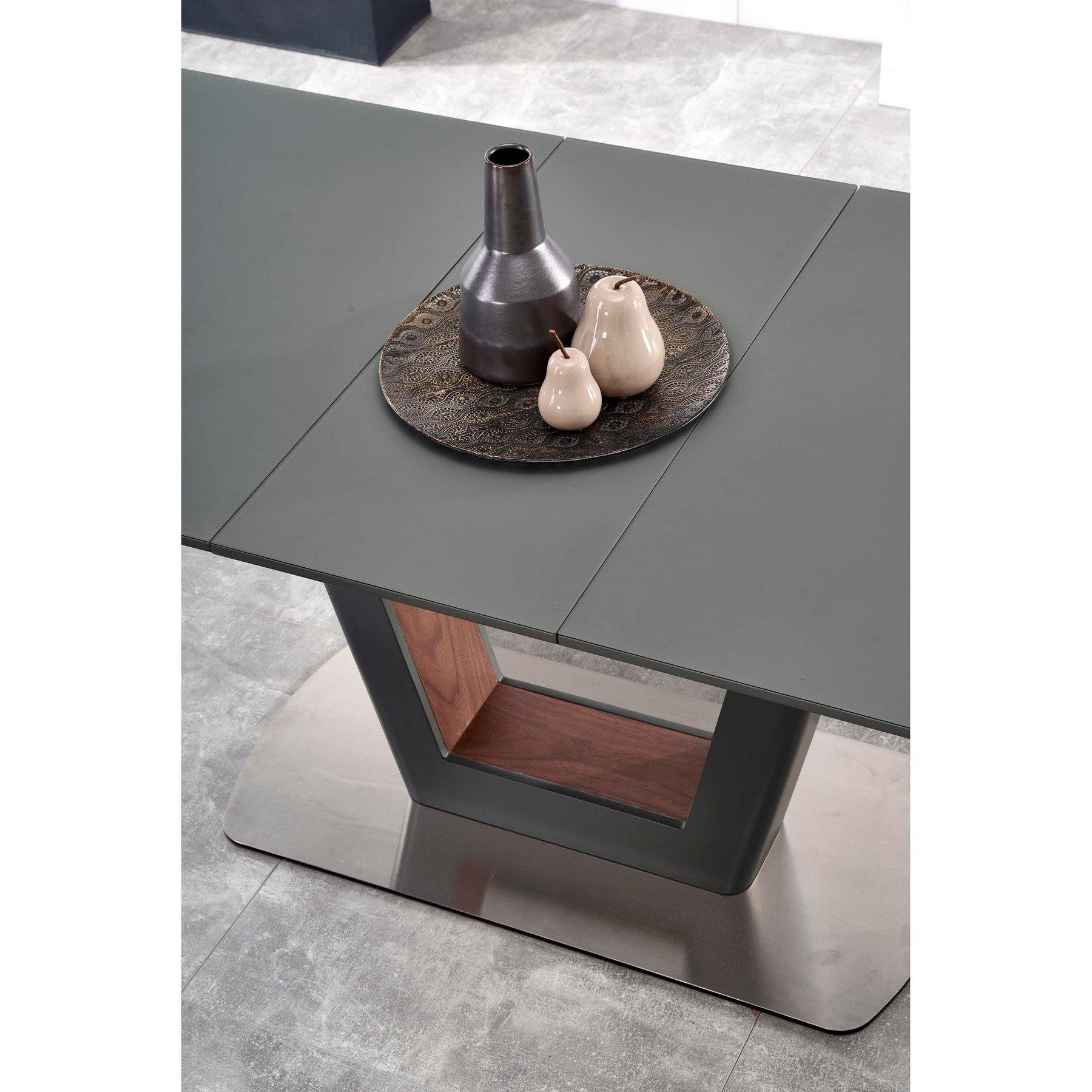 Masa negru antracit Bilotti, 160/200X90X76 CM - ACAJU