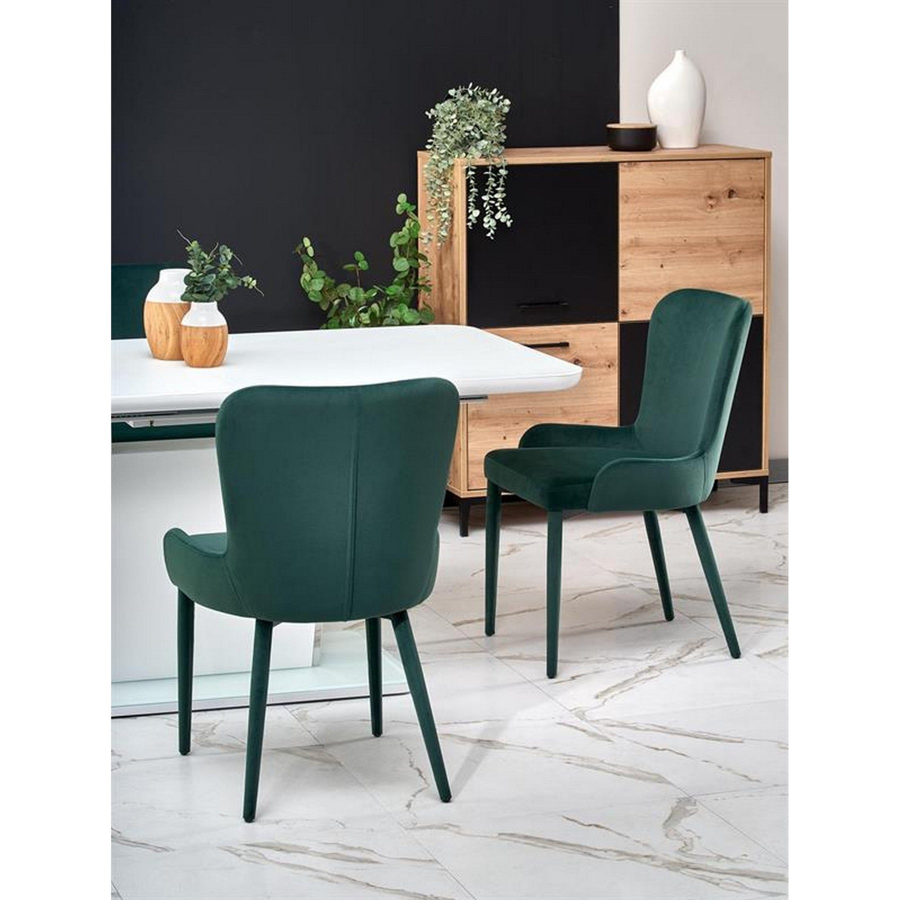 Masa living alba Bonari, 160-200 / 90/76 cm