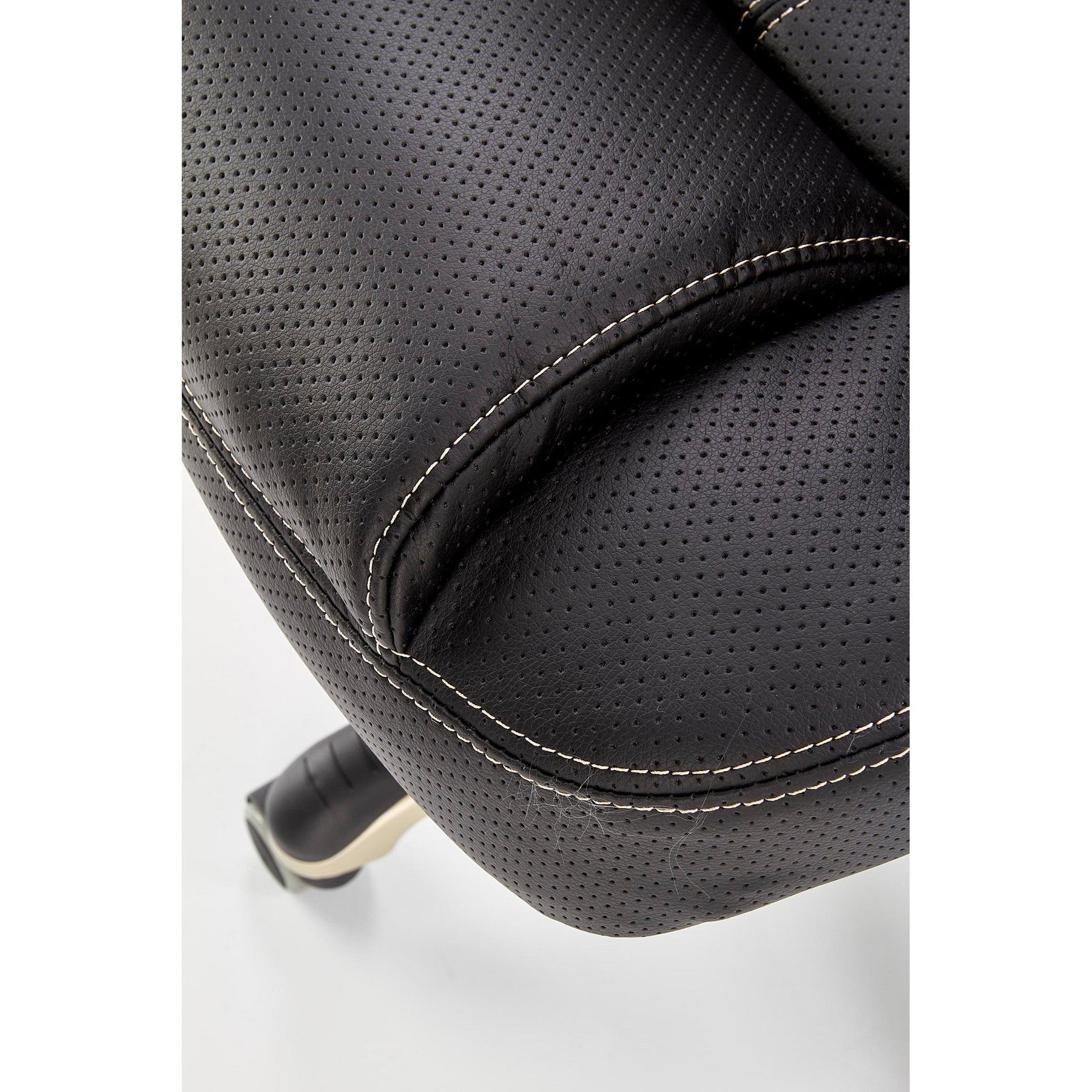 Scaun piele modern negru Carlos, 66X70X106/114 CM