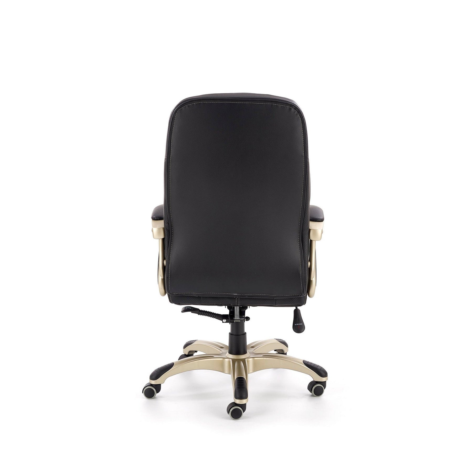 Scaun piele modern negru Carlos, 66X70X106/114 CM