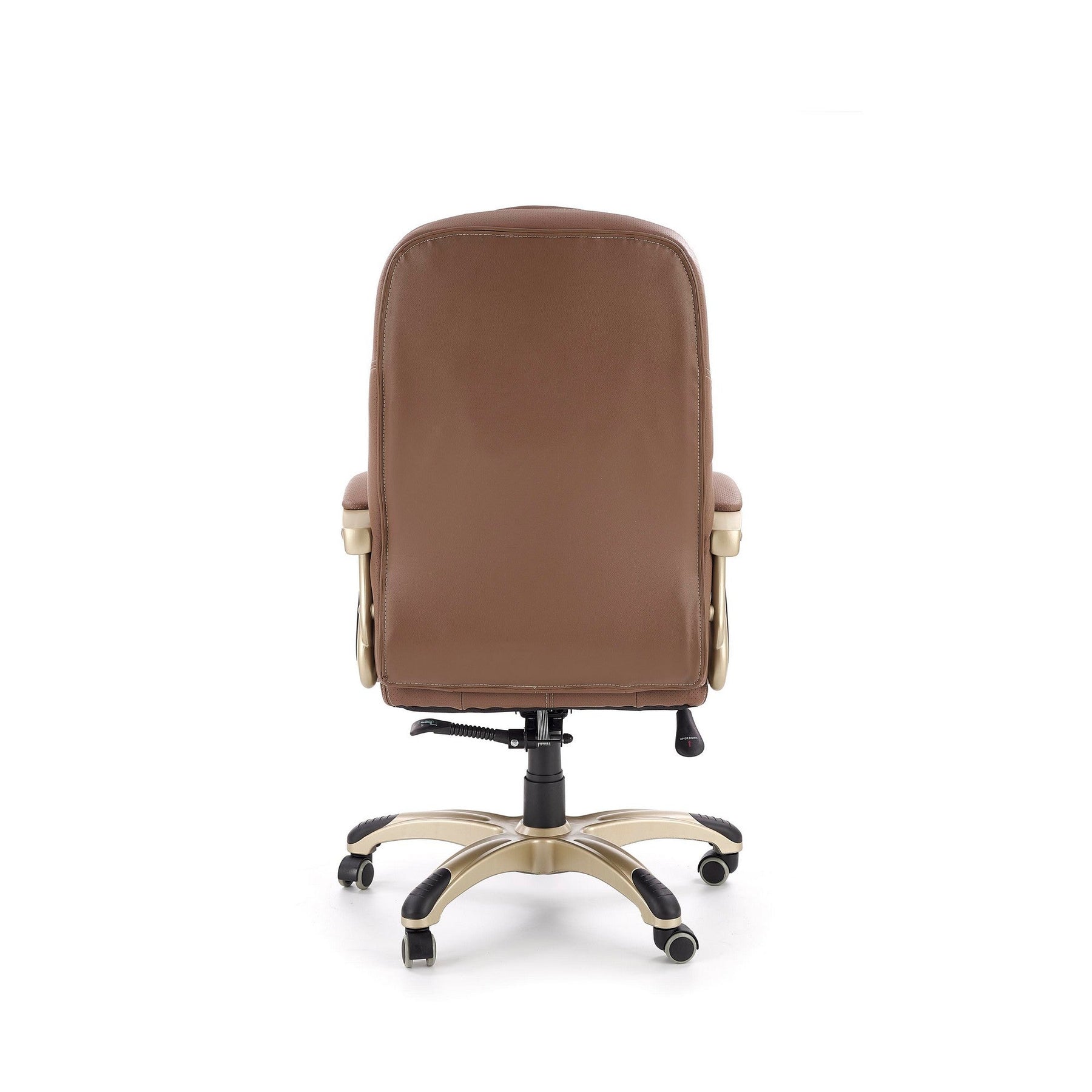Scaun directorial piele maro Carlos, 66X70X106/114 CM