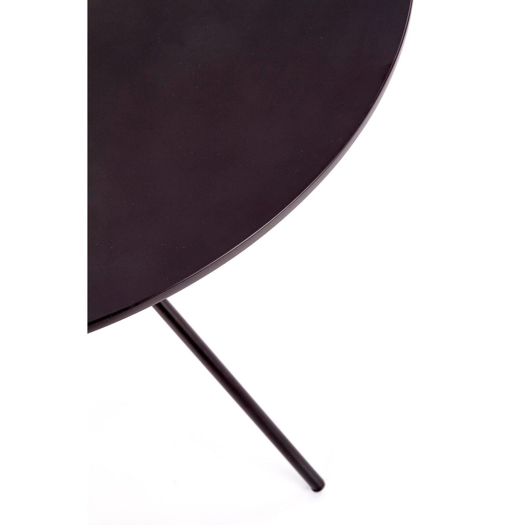 Masa rotunda neagra Fondi, 80X75 CM - ACAJU