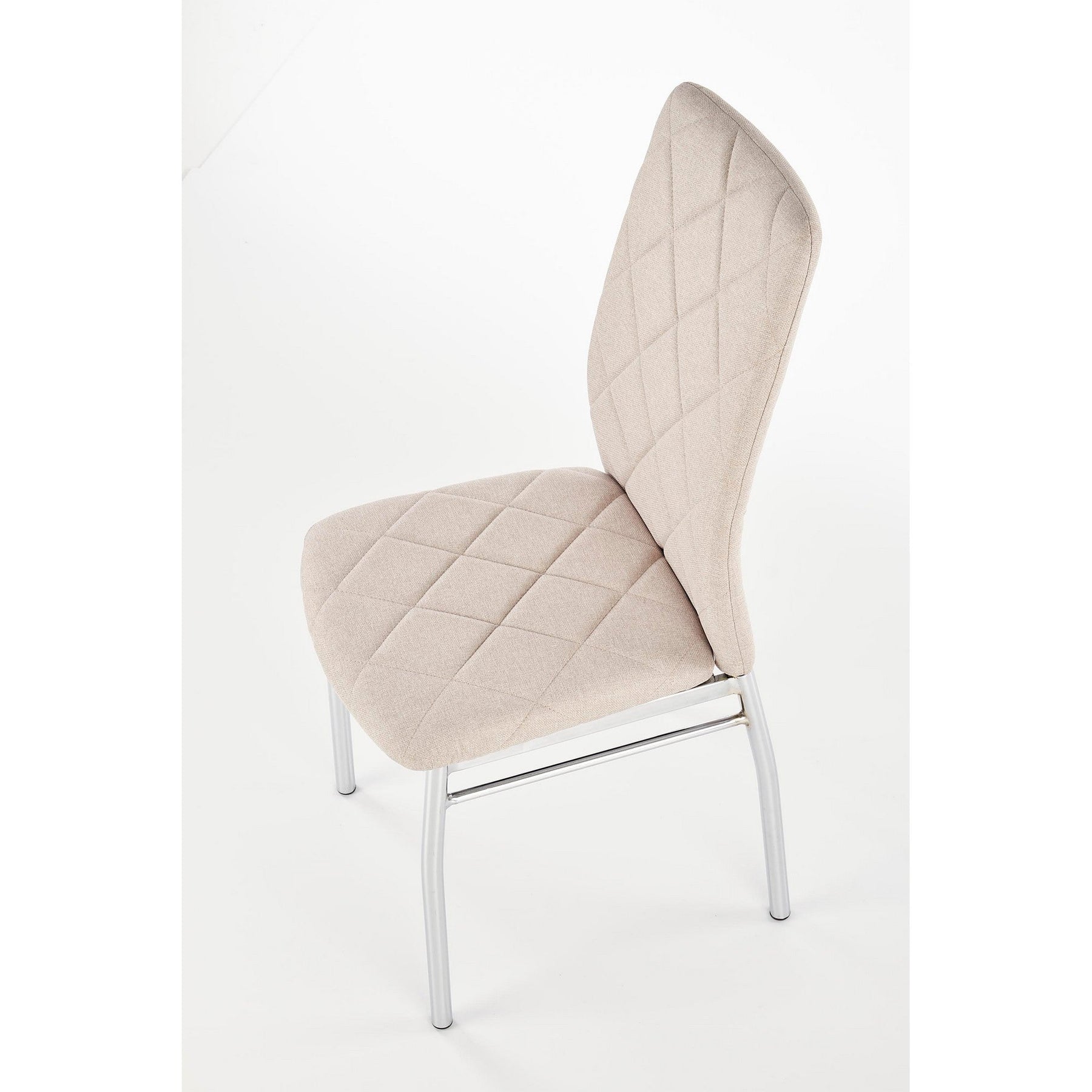 Scaun ieftin tapitat bej K309, 43X57X97 CM - ACAJU