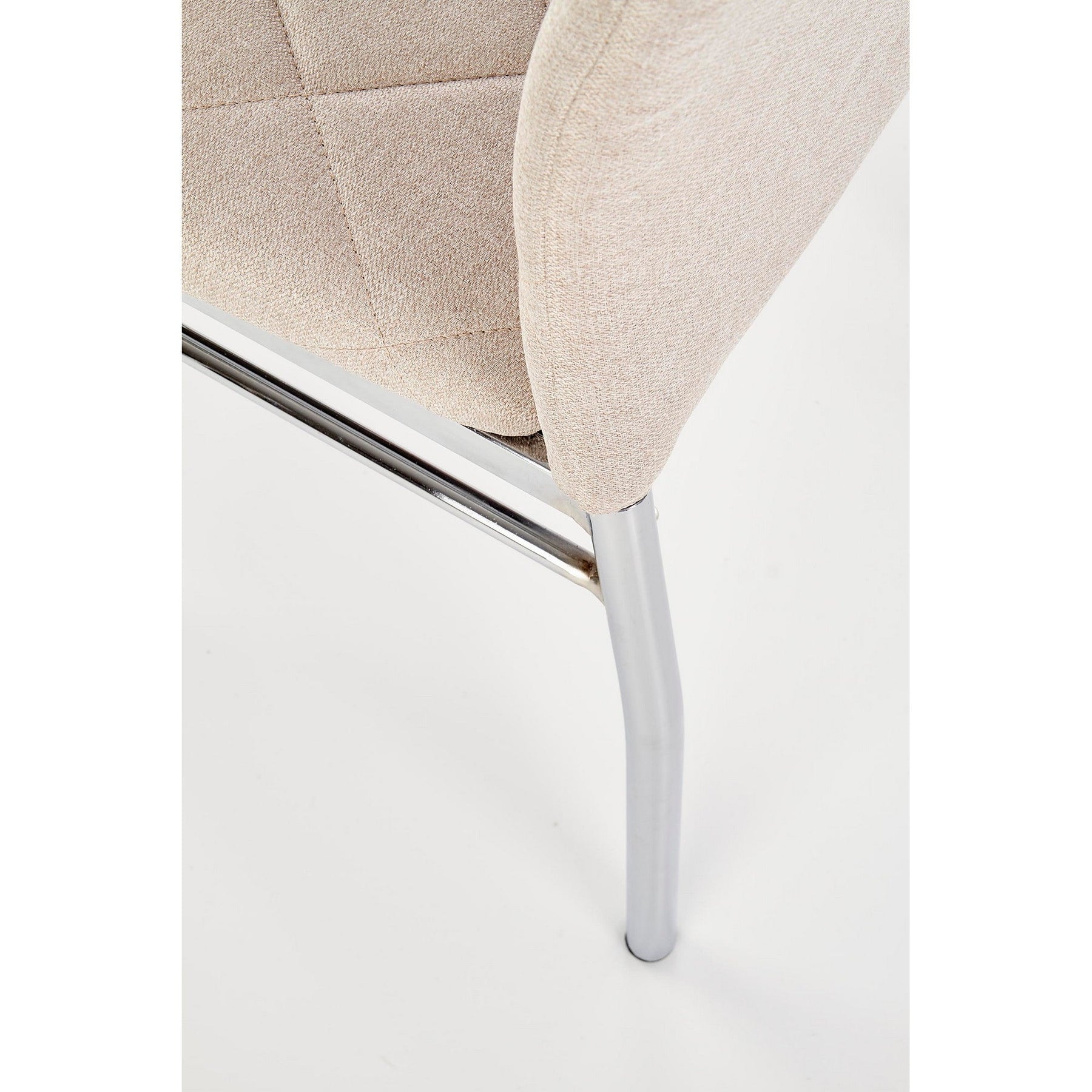 Scaun ieftin tapitat bej K309, 43X57X97 CM - ACAJU