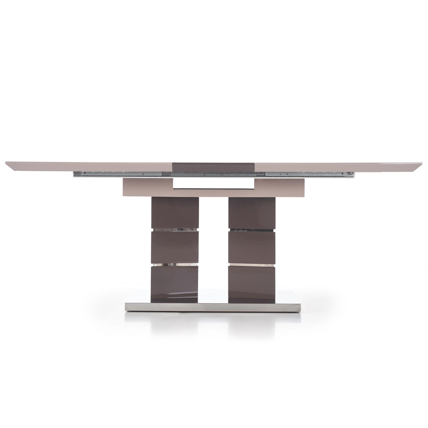 Masa dining extensibila Lord, maro/bej, 160/200X90X75 CM