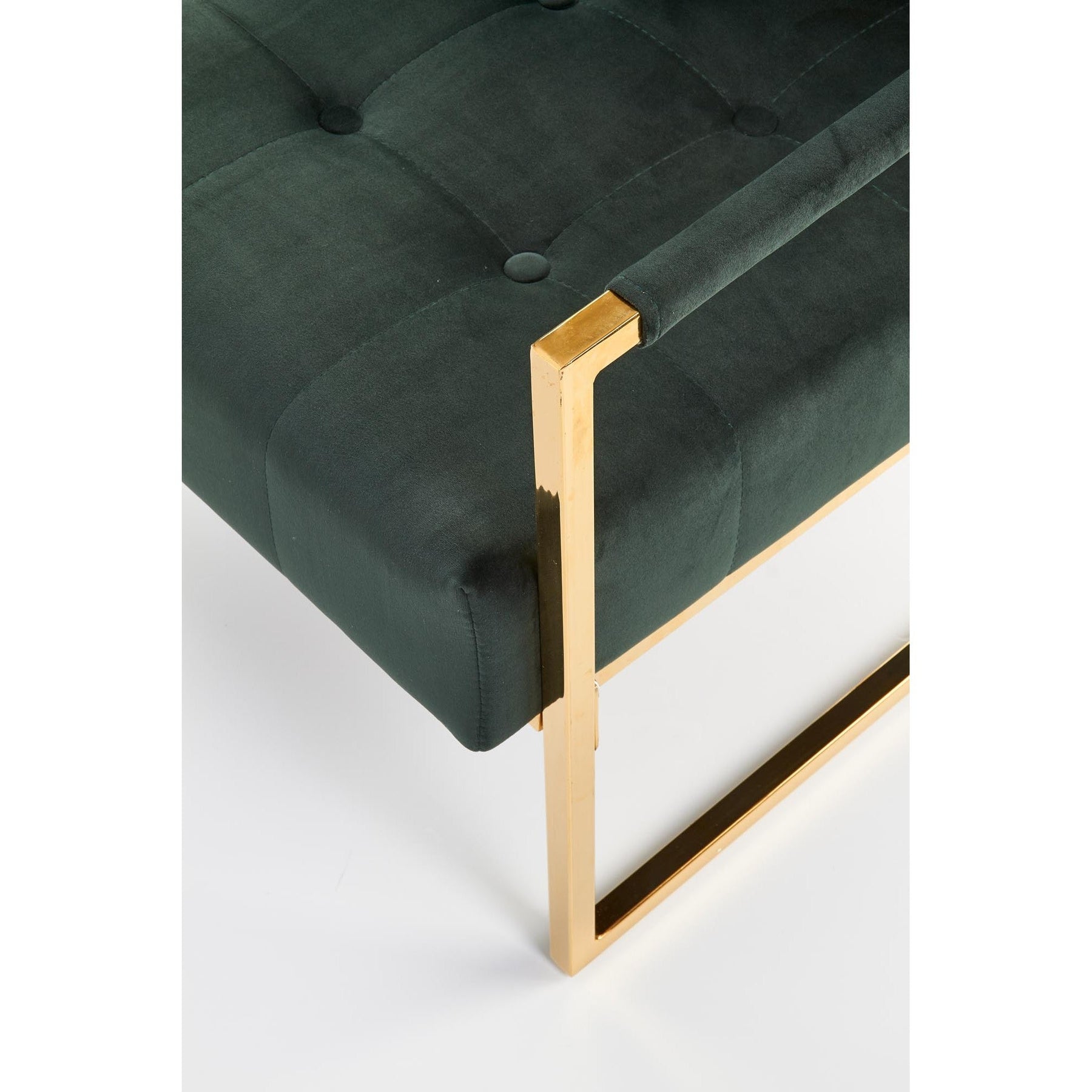 Fotoliu PRIUS, verde/auriu, 64x80x78x42 cm