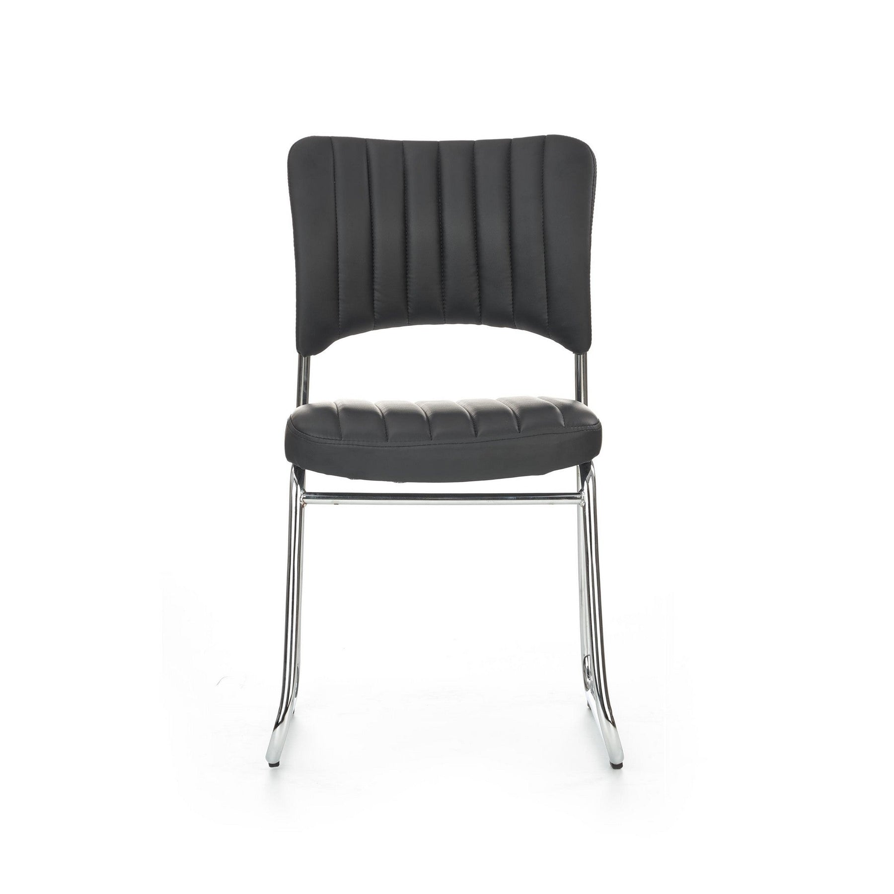 Scaune tapitate imitatie piele Rapid Black, 48X58X83 CM