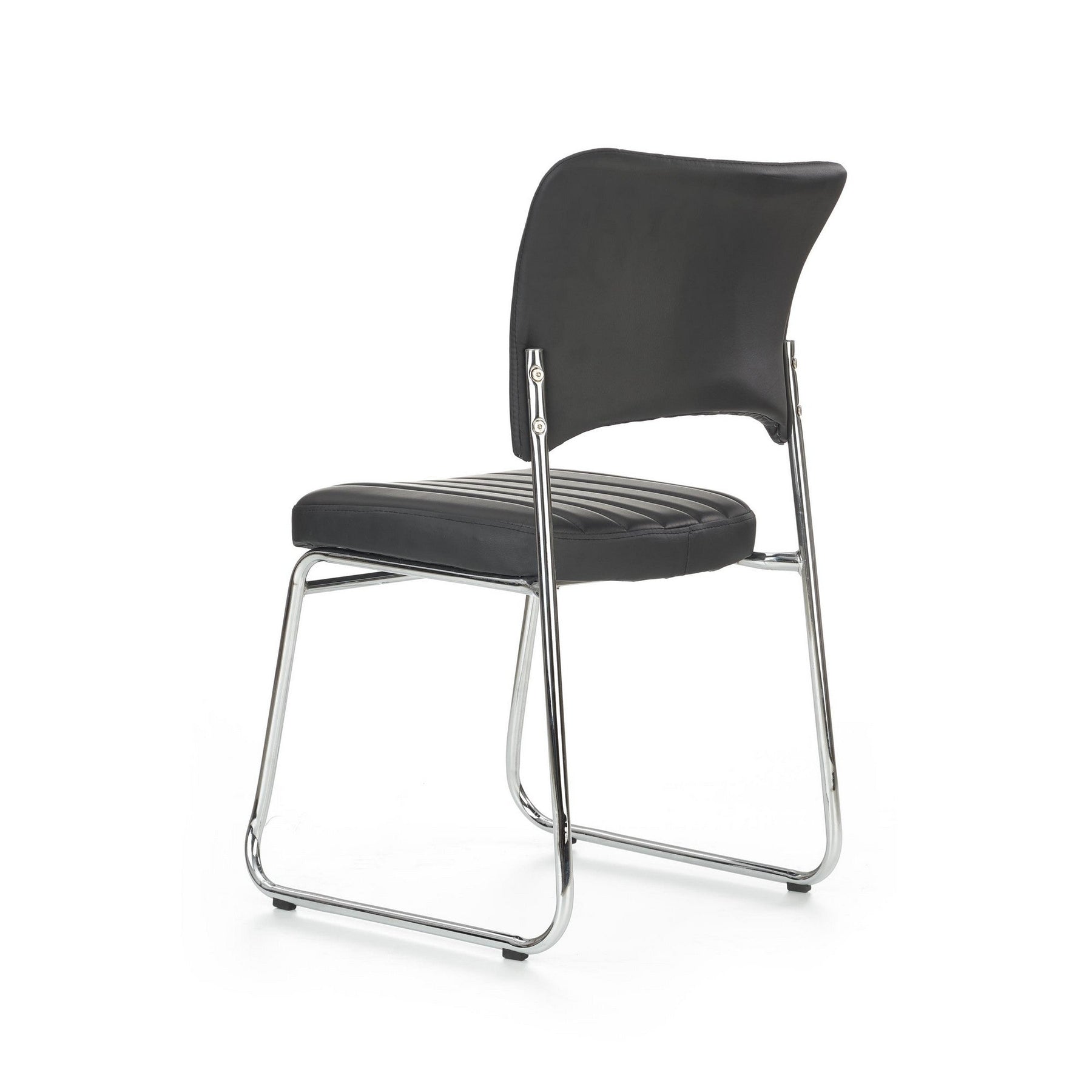 Scaune tapitate imitatie piele Rapid Black, 48X58X83 CM