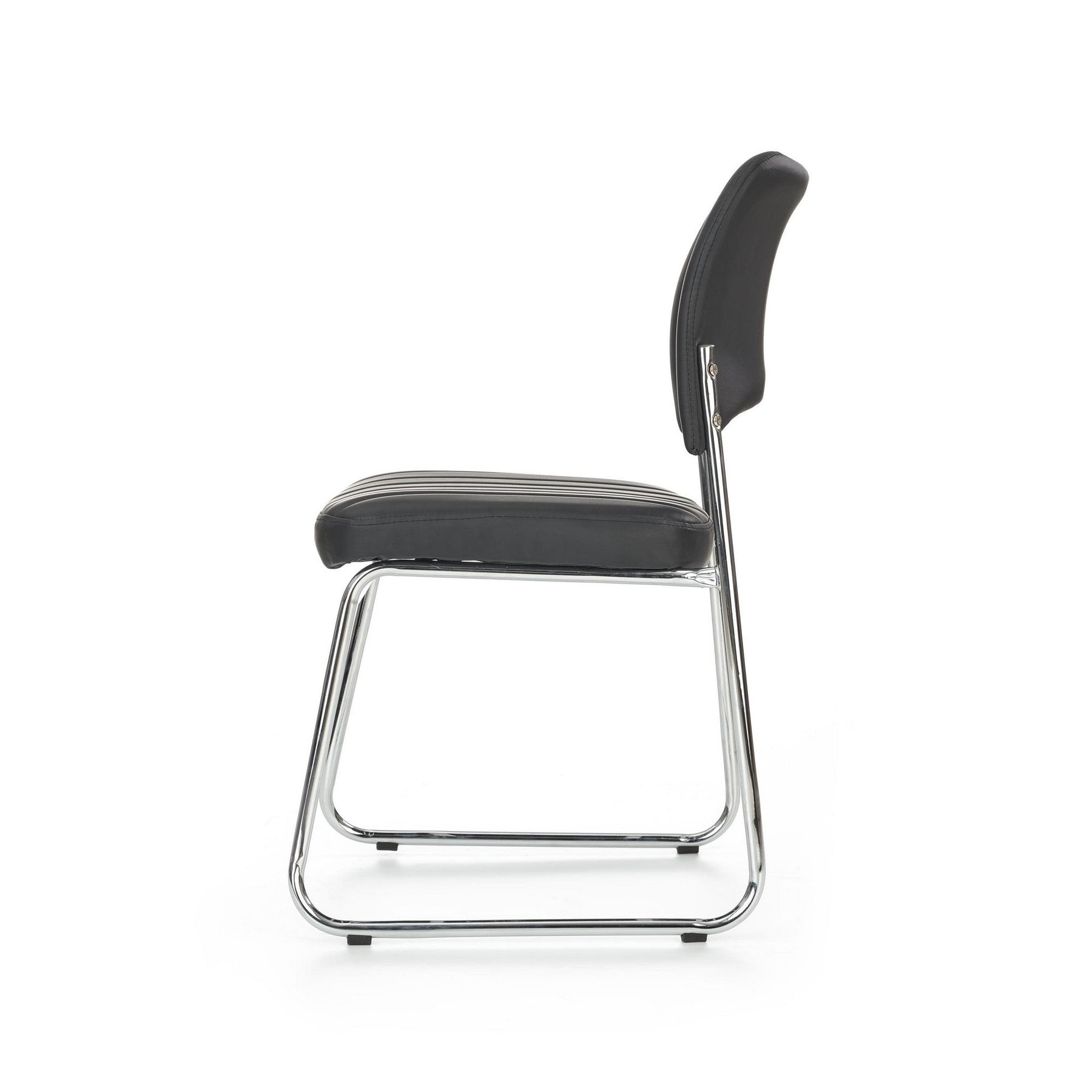 Scaune tapitate imitatie piele Rapid Black, 48X58X83 CM