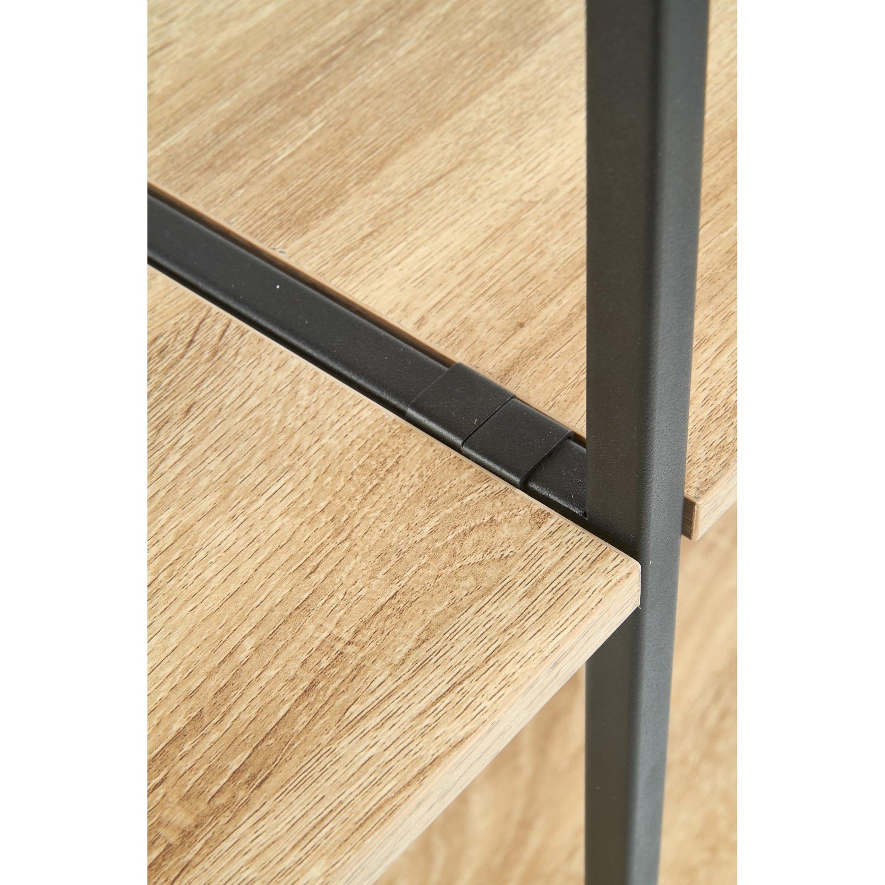 Biblioteca REG19, sonoma/negru, 90x30x190 cm